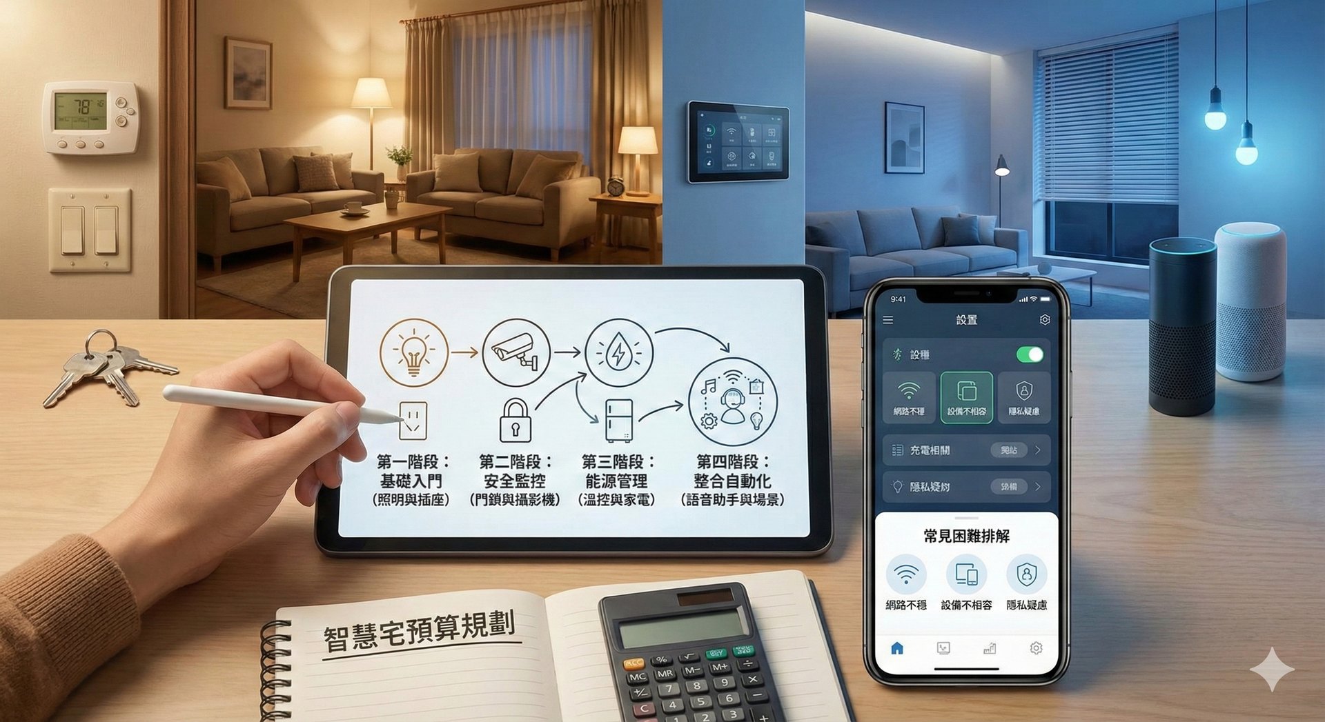 智慧住宅升級的預算規劃:分階段配置示意
